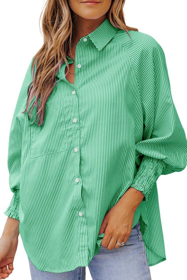 S STRIPED BUTTON DOWN SHIRT