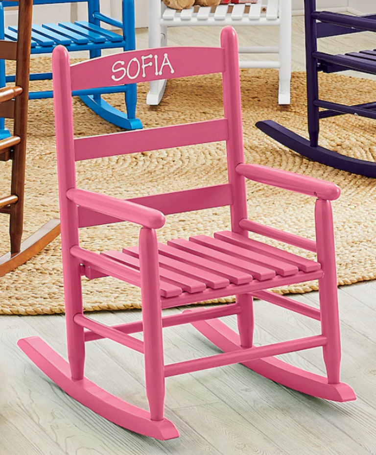 CHILD'S WOOD ROCKING CHAIR