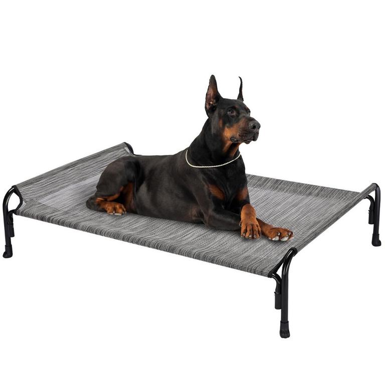 VEEHOO XL DOG BED BLACK SILVER 