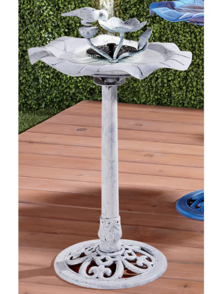 BIRDBATH FOUNTAIN WITH BIRD