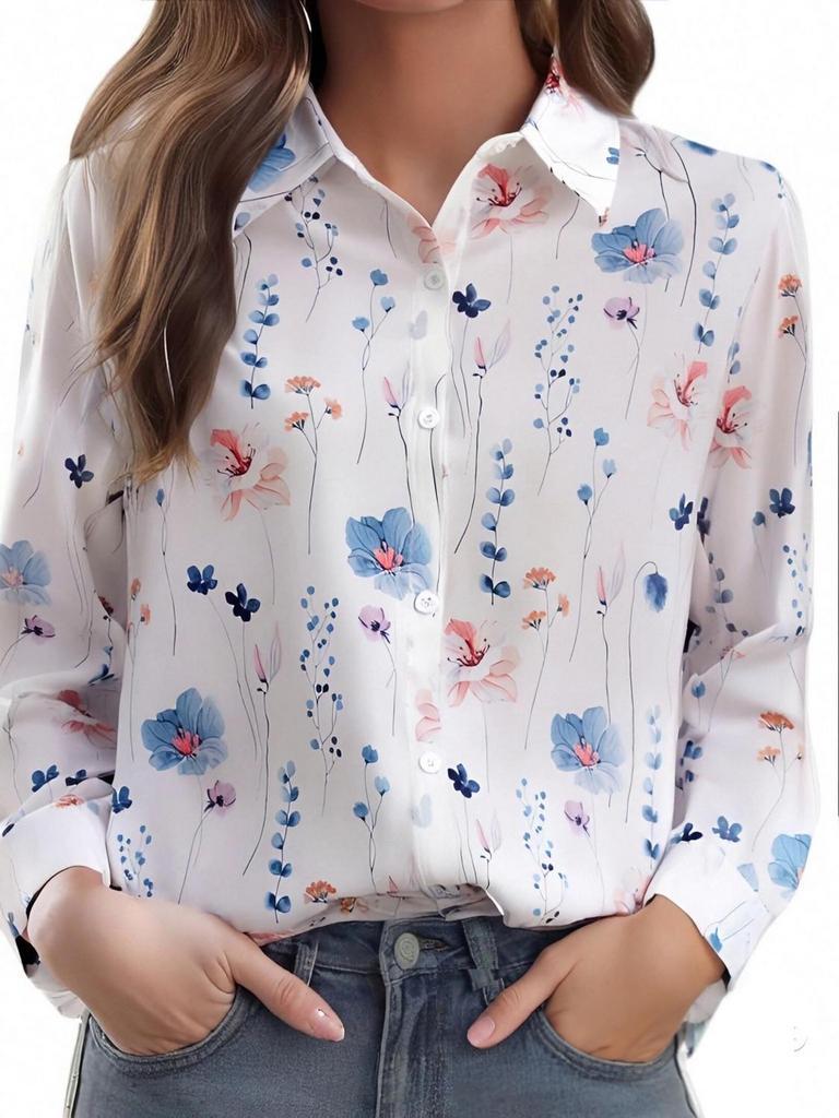 M FLORAL BUTTON DOWN SHIRT