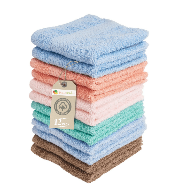 LIVING FASHIONS WASHCLOTHS 12PK