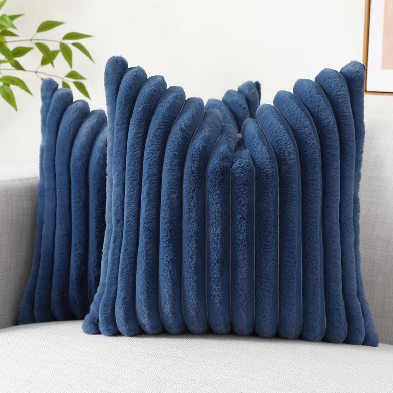 DECORUHOME THROW PILLOW COVERS 18IN 2PK