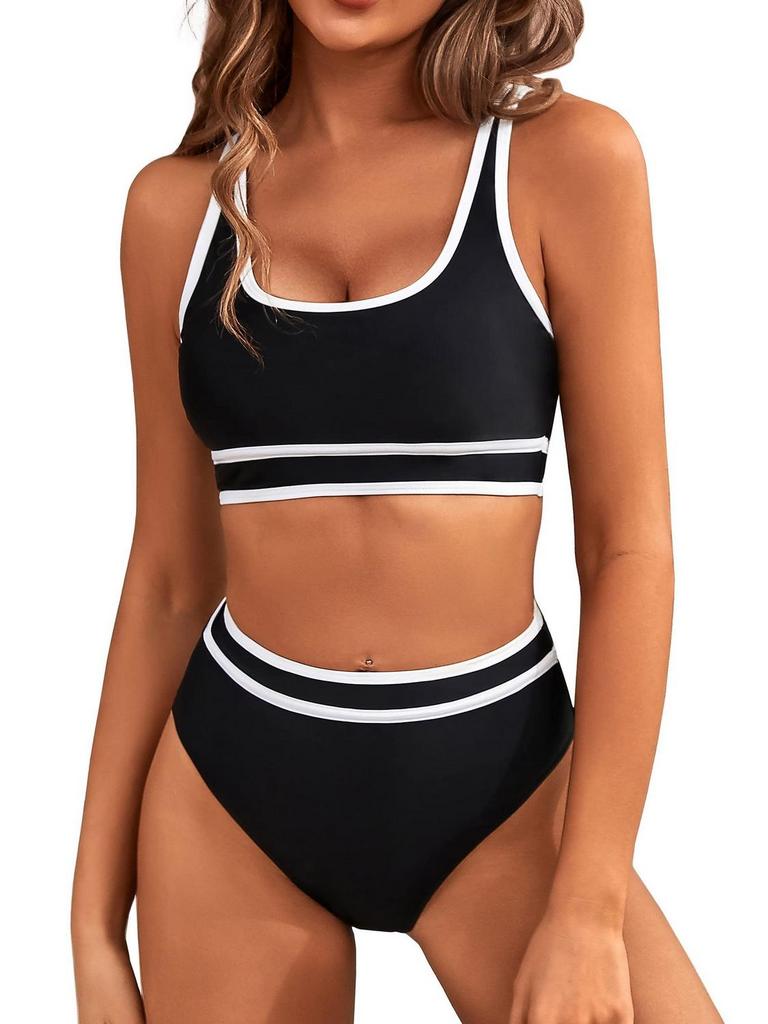 MOSHU HIGH WAISTED BIKINI SET WOMENS L