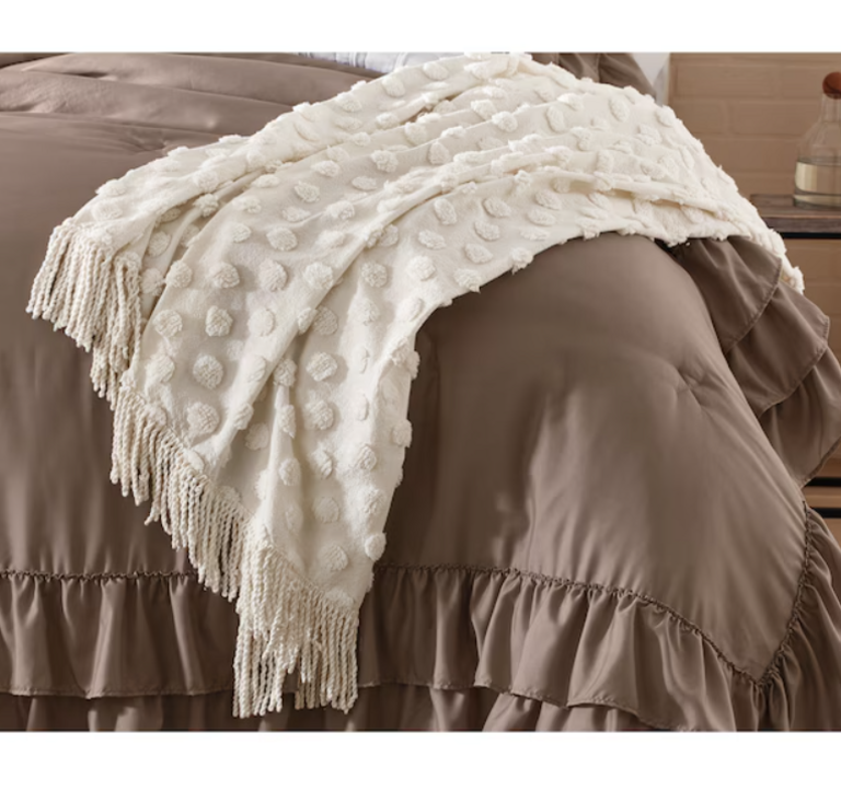 CHENILLE DOT THROW 50IN X 60IN