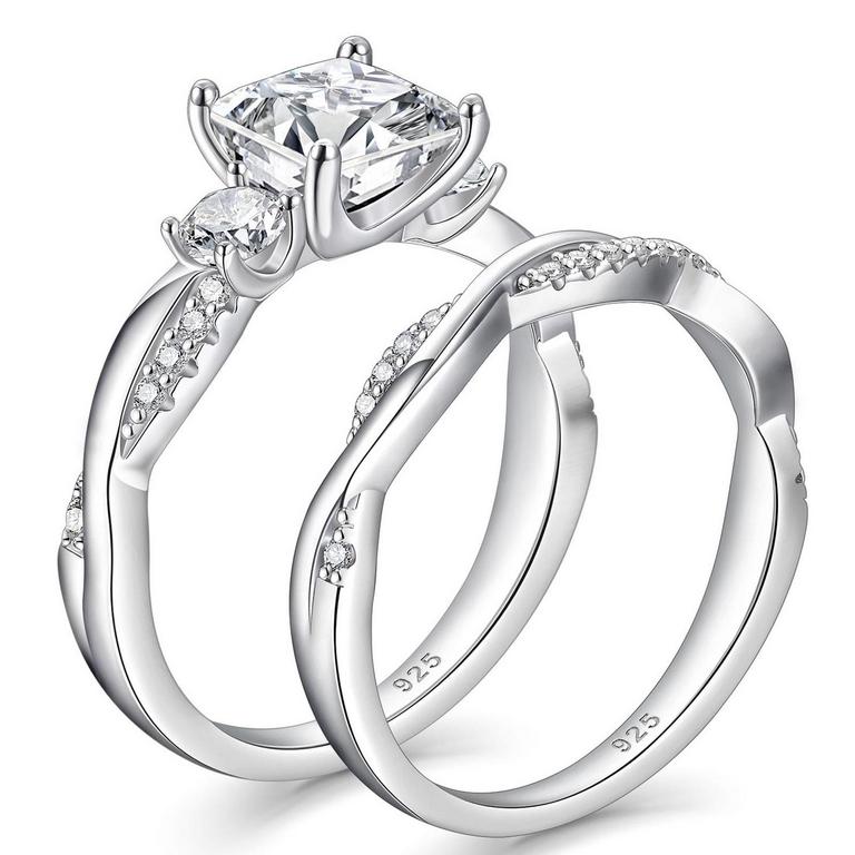 SZ-8 WEDDING RING SET