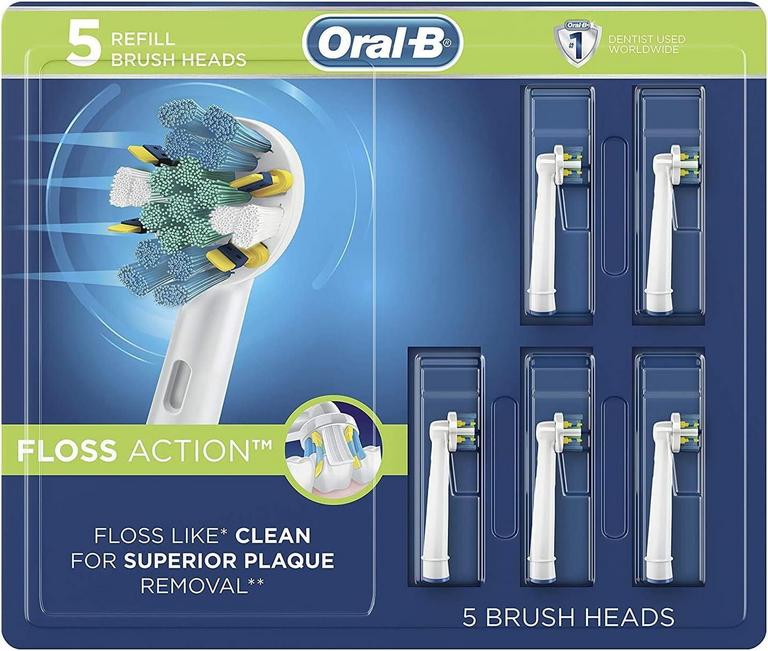 FLOSSACTION TOOTHBRUSH HEADS 5PK