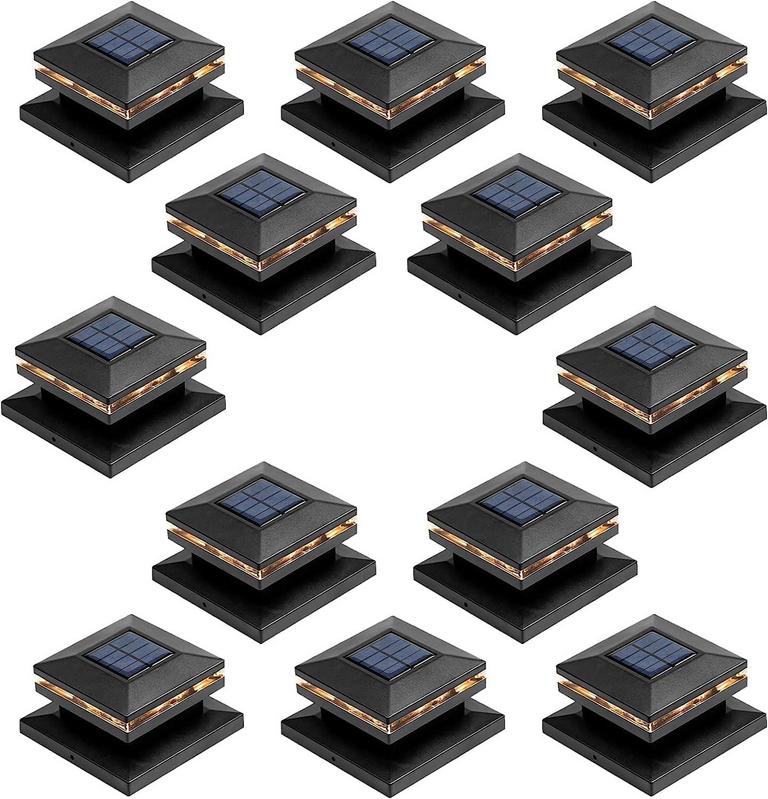12PK SOLAR POST CAP LIGHTS
