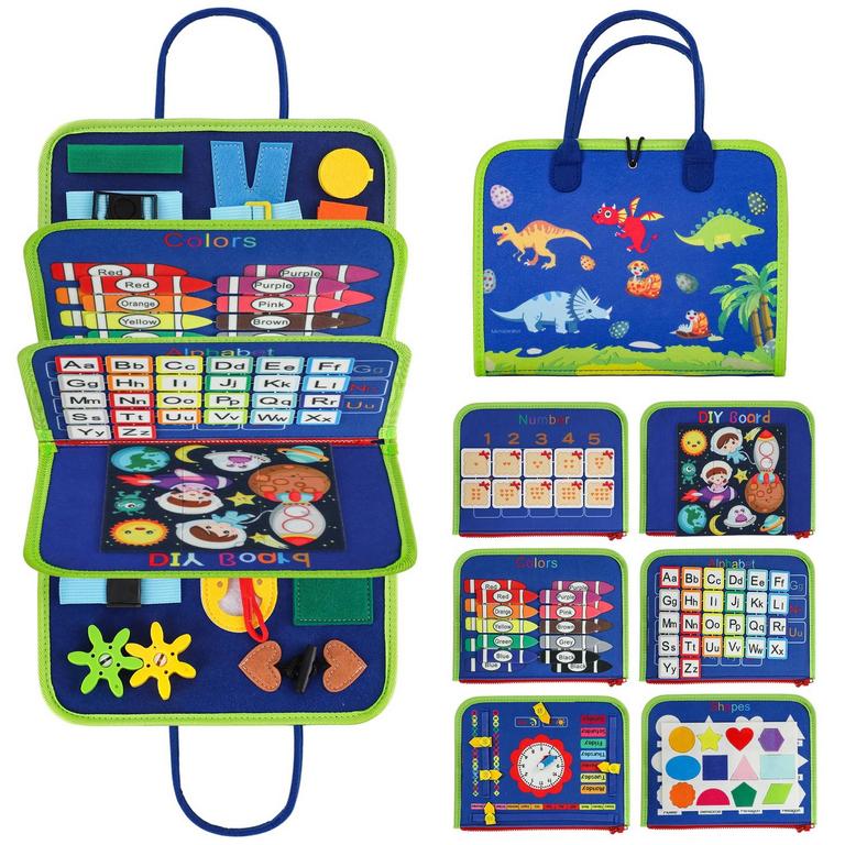 BLIBLY TODDLER BUSY BOARD 7-IN-1