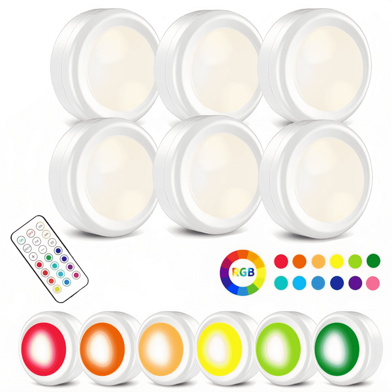 PEUHOP PUCK LIGHTS 6PK