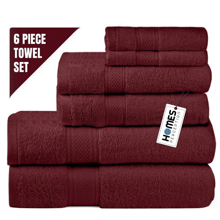 6PK COTTON TOWELS SET