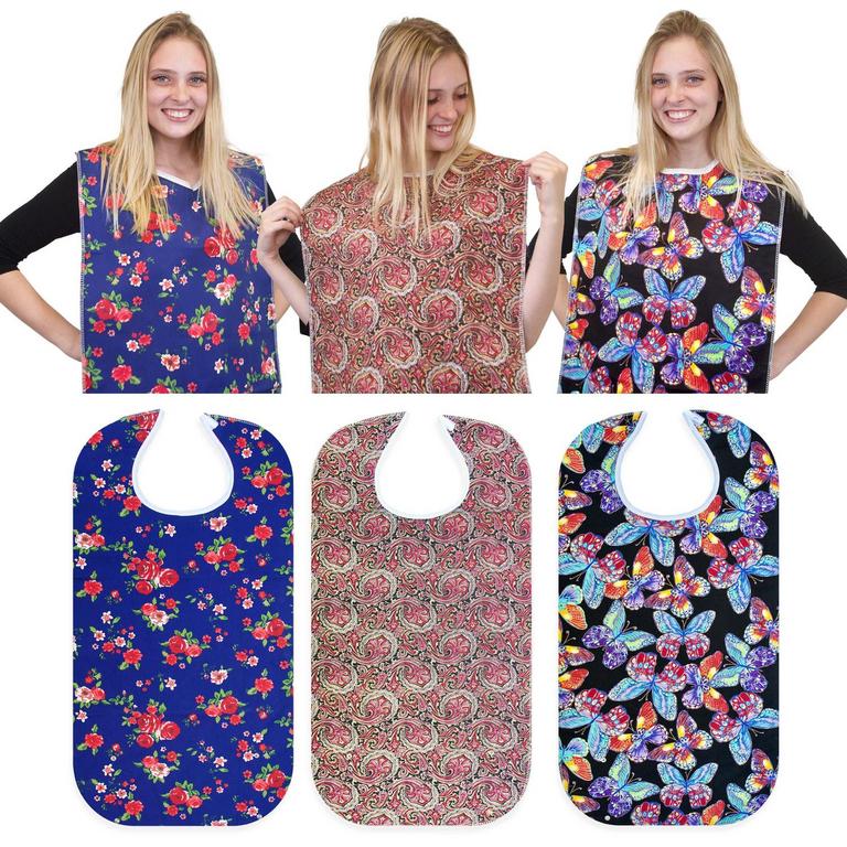 RMS ADULT BIBS WASHABLE 3PK