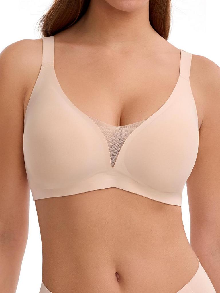LUCKMEEY WOMEN XL BRA DEEP V WIRELESS