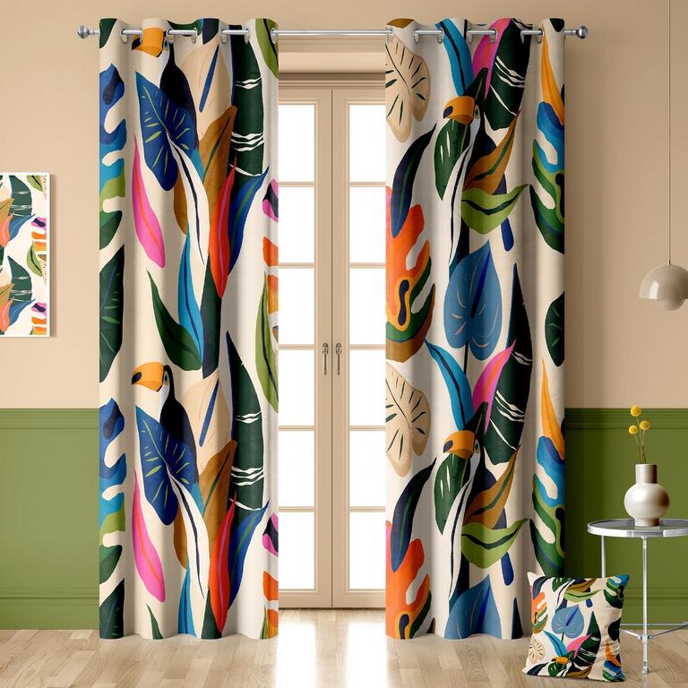 AEYADIS 52IN X 84IN BOHO CURTAINS 2PK