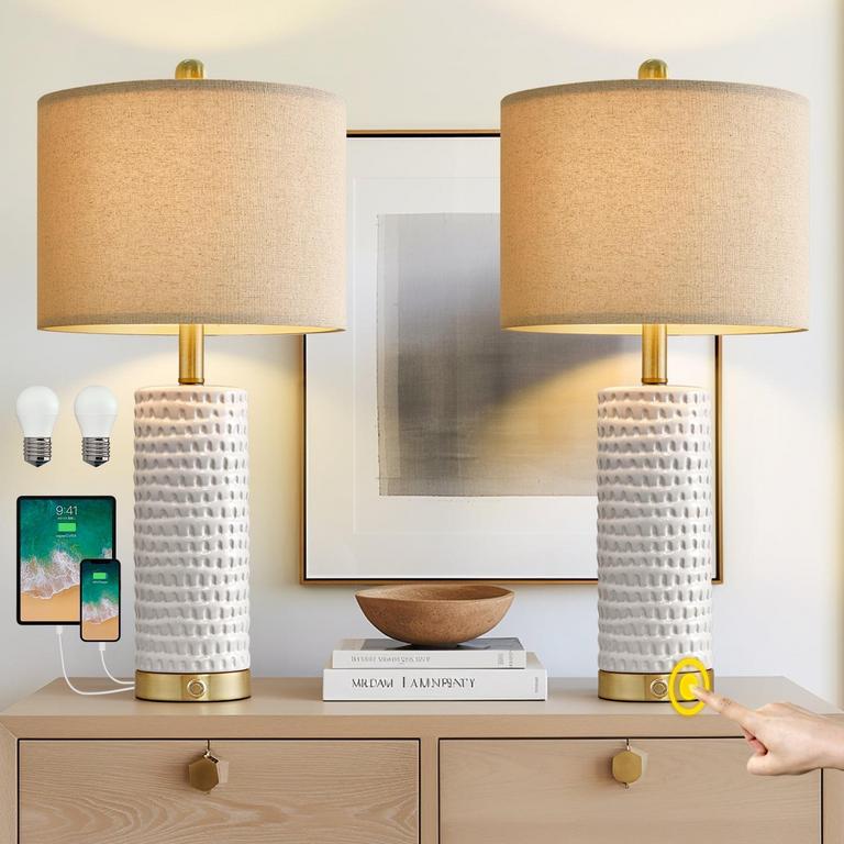 ONEACH 3-WAY TABLE LAMPS 24IN 2PK