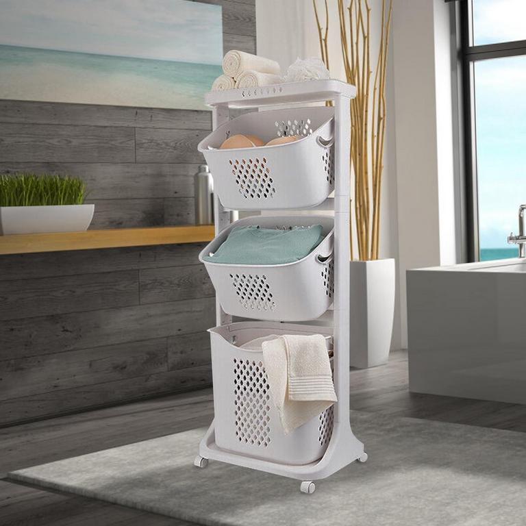 BAOKALER 17IN 3-TIER LAUNDRY HAMPER