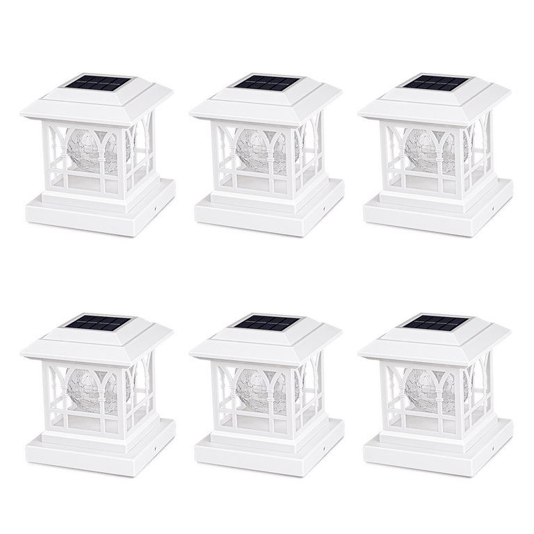 LIEFGARDEN SOLAR POST CAP LIGHTS 6PK