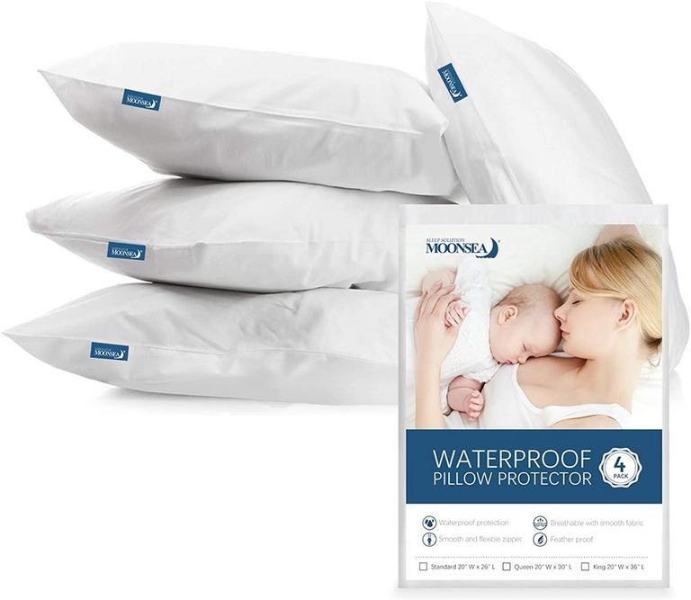 MOONSEA STD PILLOW PROTECTORS 4PK