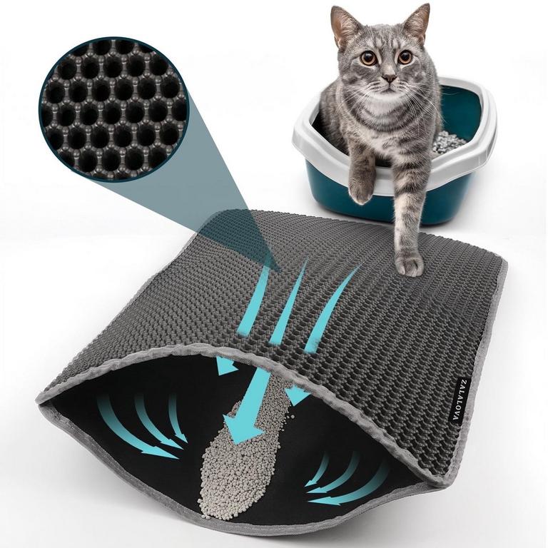 ZALALOVA CAT LITTER MAT 24IN X 15IN