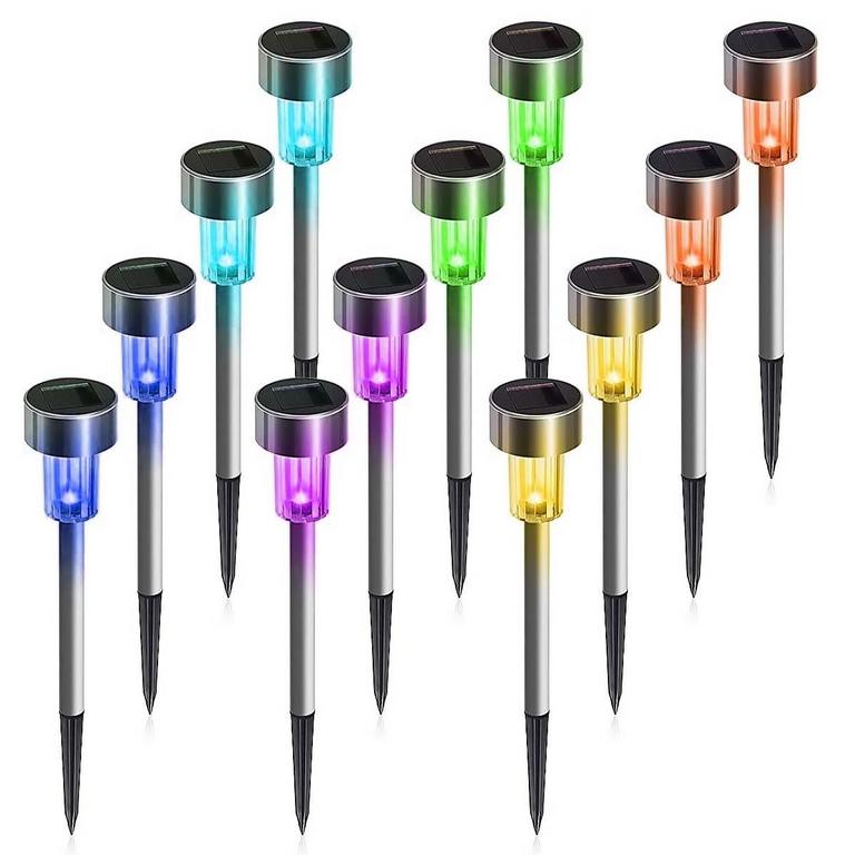 RIROOL 12PK SOLAR GARDEN LIGHT