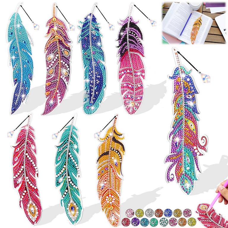 ANOFTY 8PCS DIAMOND ART BOOKMARK KIT