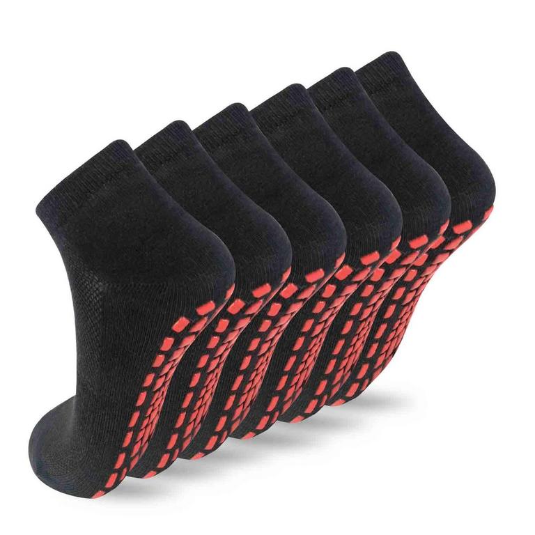 NOVAYARD NON SLIP GRIP SOCKS UNISEX M 6PK