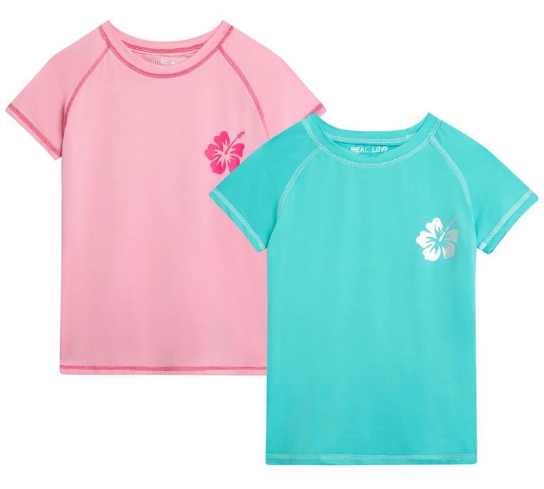REAL LOVE GIRLS RASH GUARD 5-6T 2PK