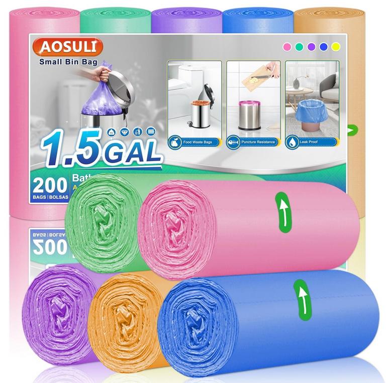 OKKEAI 1.5GAL TRASH BAGS 200CT