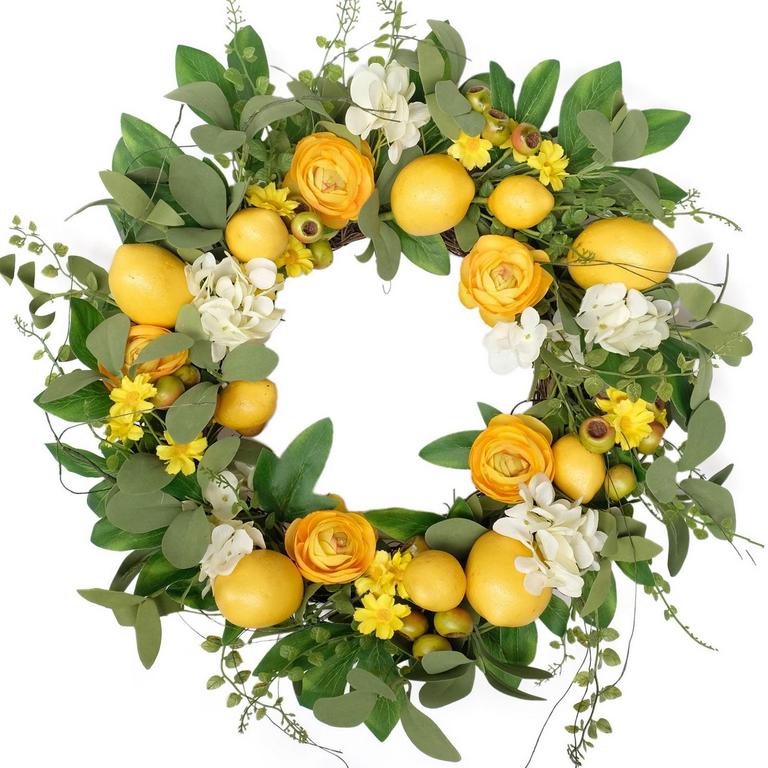 IDYLLIC 20IN FAUX LEMON WREATH