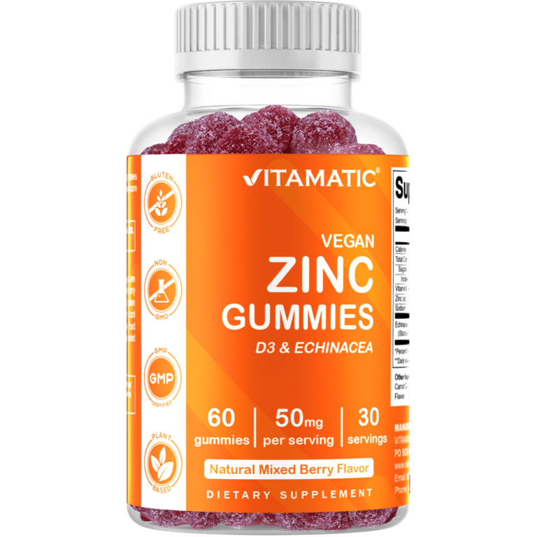 VITAMATIC ZINC 50MG GUMMIES 60CT