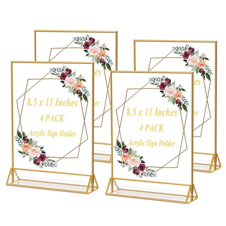 EKINIYAR SIGN HOLDERS 8.5IN X 11IN 4PK 