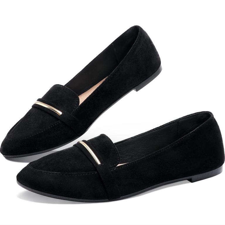 OBTAOM WOMENS SZ 11 BLACK FLATS