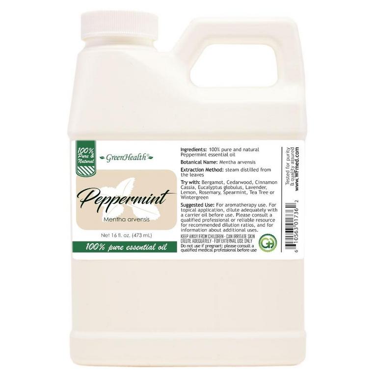GREENHEALTH 100% PURE PEPPERMINT OIL 16 FL OZ