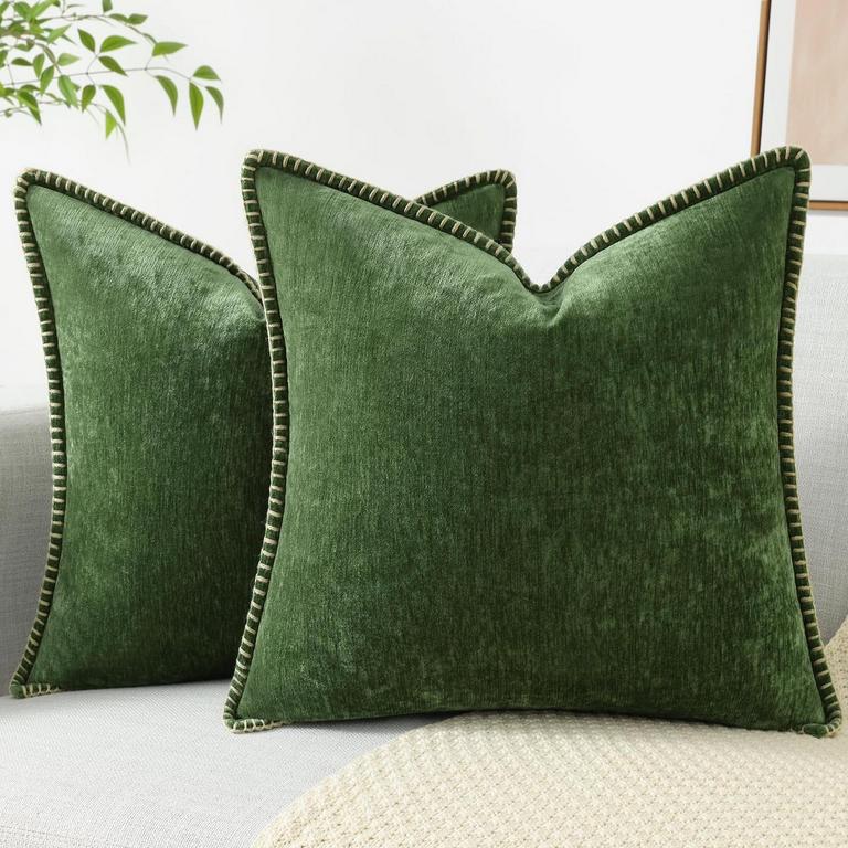 DECORUHOME PILLOW COVERS 18IN 2PK