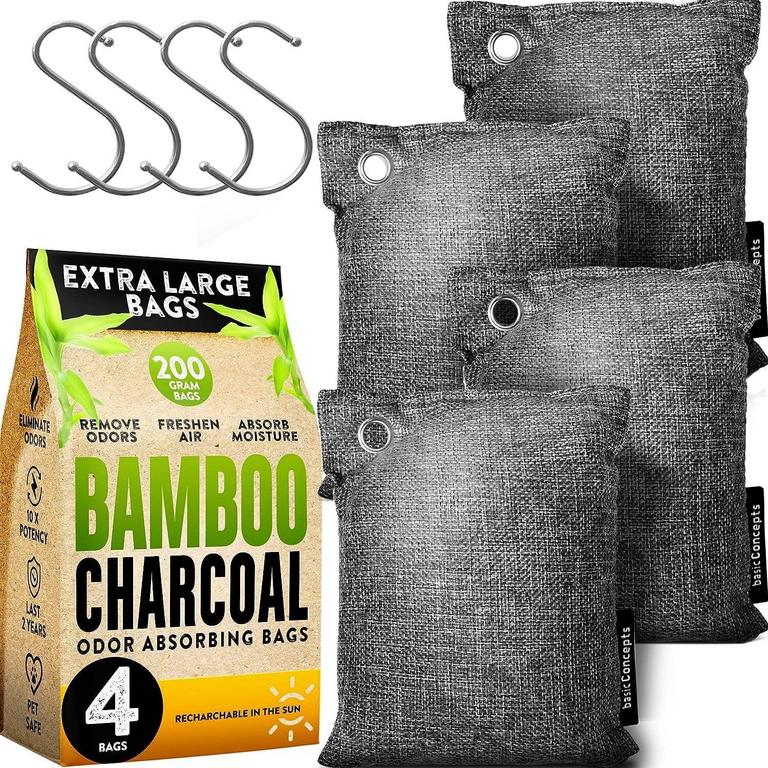 BASIC CONCEPTS CHARCOAL ODOR ABSORBER BAGS 4PK