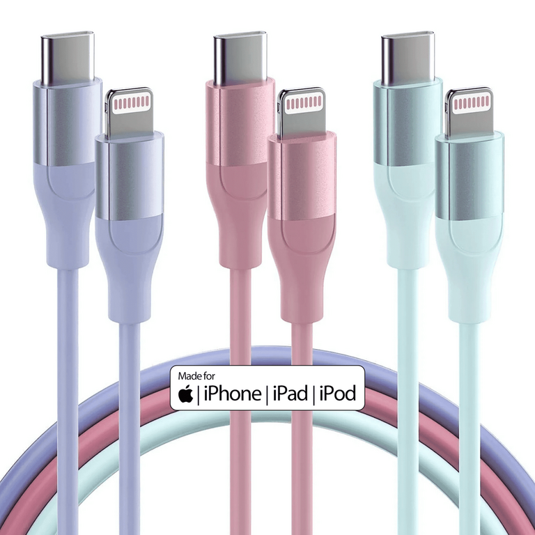 BKAYP 6FT USB-C TO LIGHTNING CHARGER CORDS 3PK