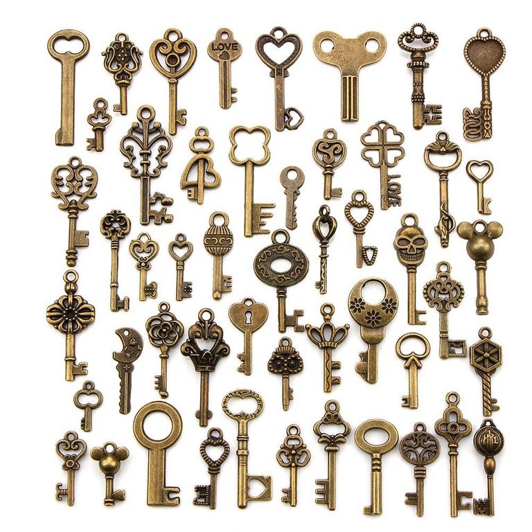 TEBRU 50PC ANTIQUE KEYS
