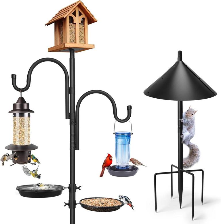 ROLARHOLA 92IN BIRD FEEDER POLE WITH BAFFLE 