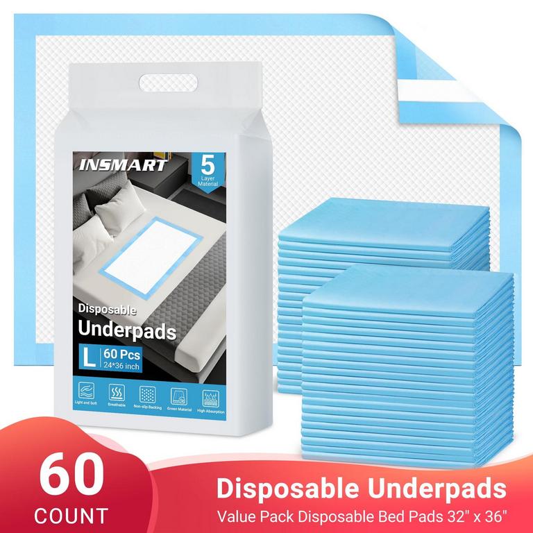 INSMART BED PADS 24IN X 36IN 60PK