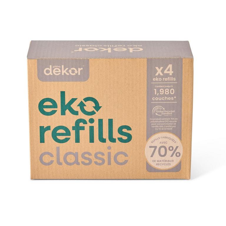 DEKOR EKO CLASSIC DIAPER PAIL REFILLS 4CT
