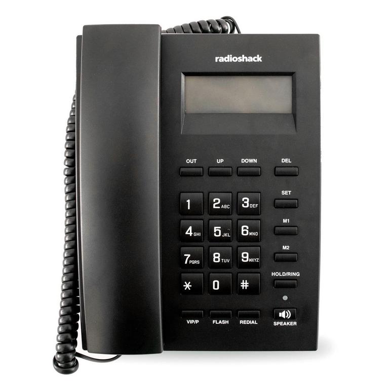 RADIOSHACK CORDED PHONE BLACK