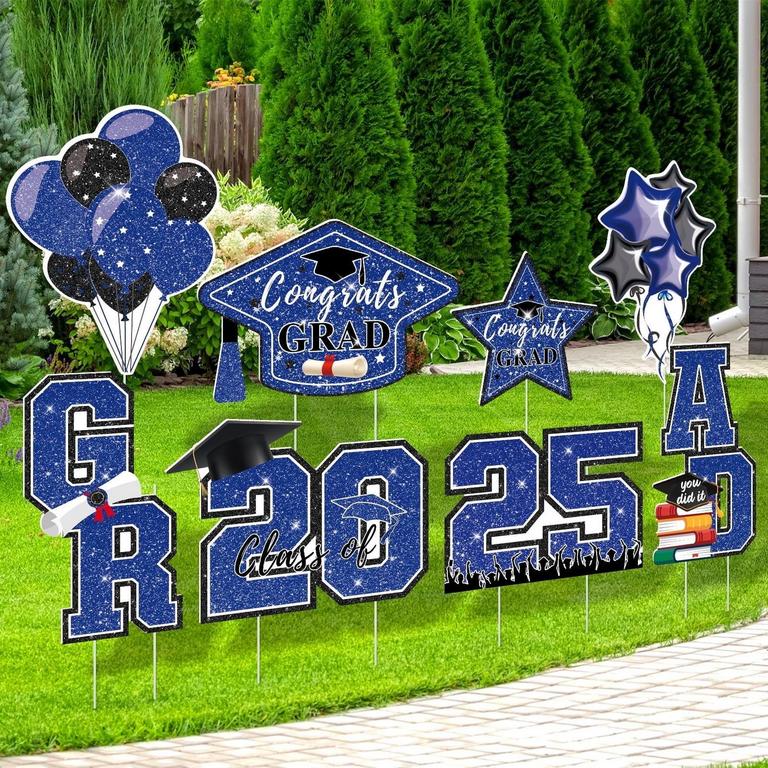 SUKNIL 8PCS GRAD YARD SIGN 2025