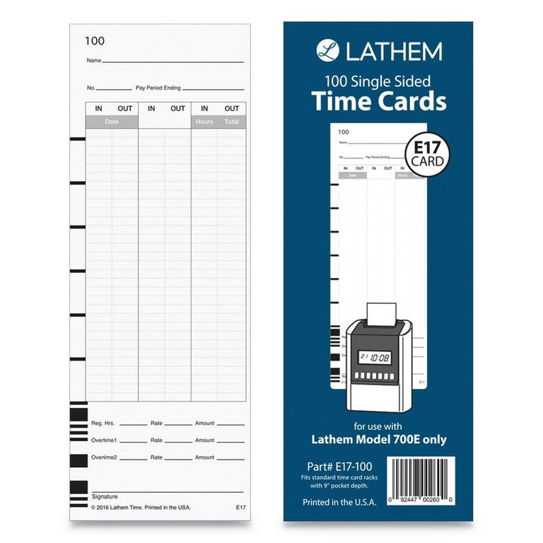 LATHEM 700E TIME CARDS 100PK