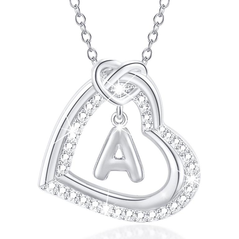 APSVO 18K WGP PENDANT A NECKLACE