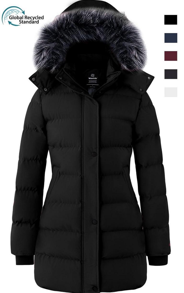 WANTDO WOMENS L BLACK COAT